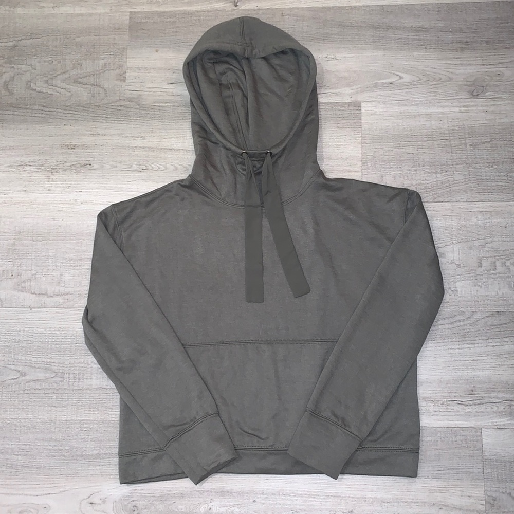 Philosophy army green cropped athletic sweatshirt